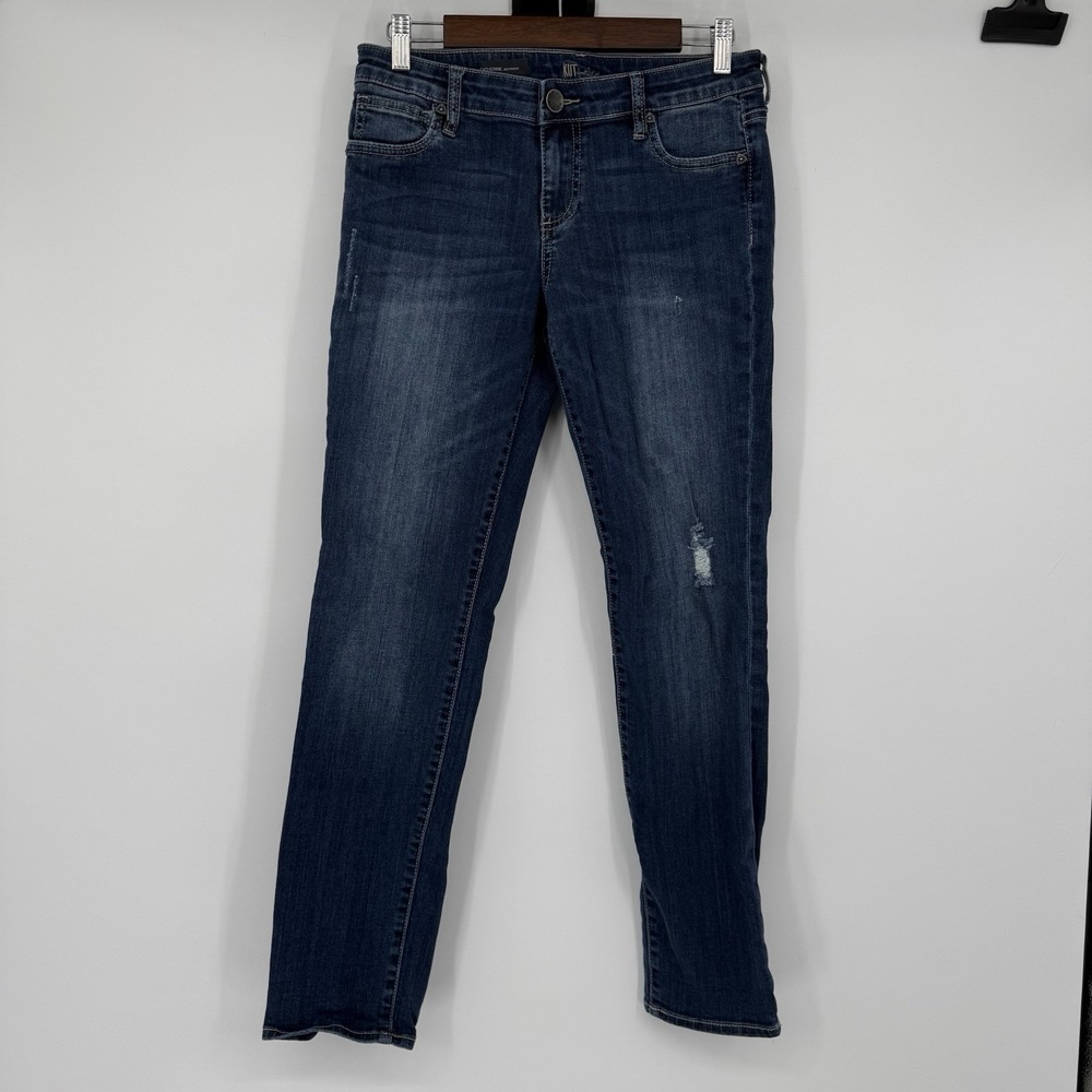 KUT from the Kloth Jeans Womens 4 Blue Catherine Mid Rise Boyfriend Medium Wash